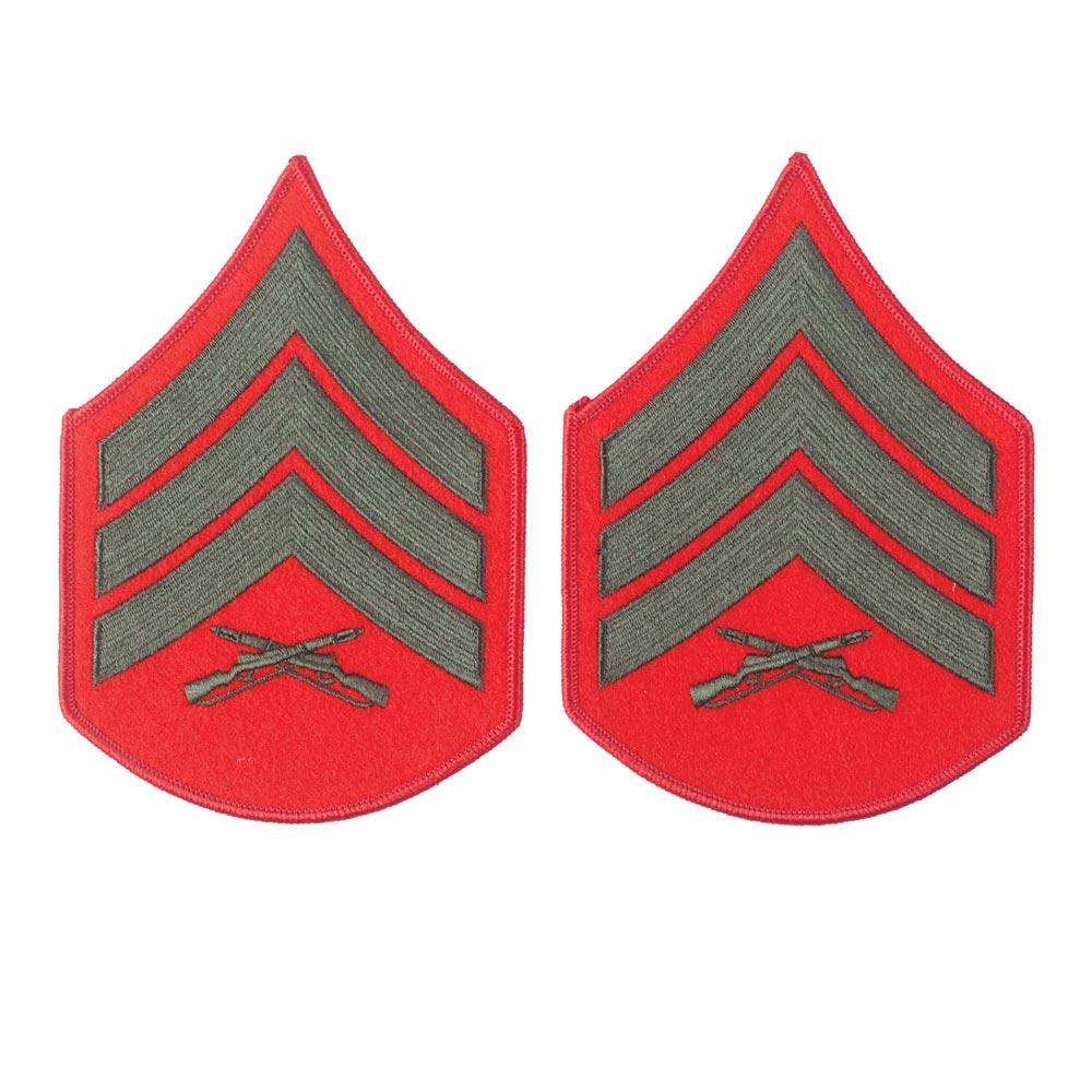 Green on Red Chevrons - SGT GRIT