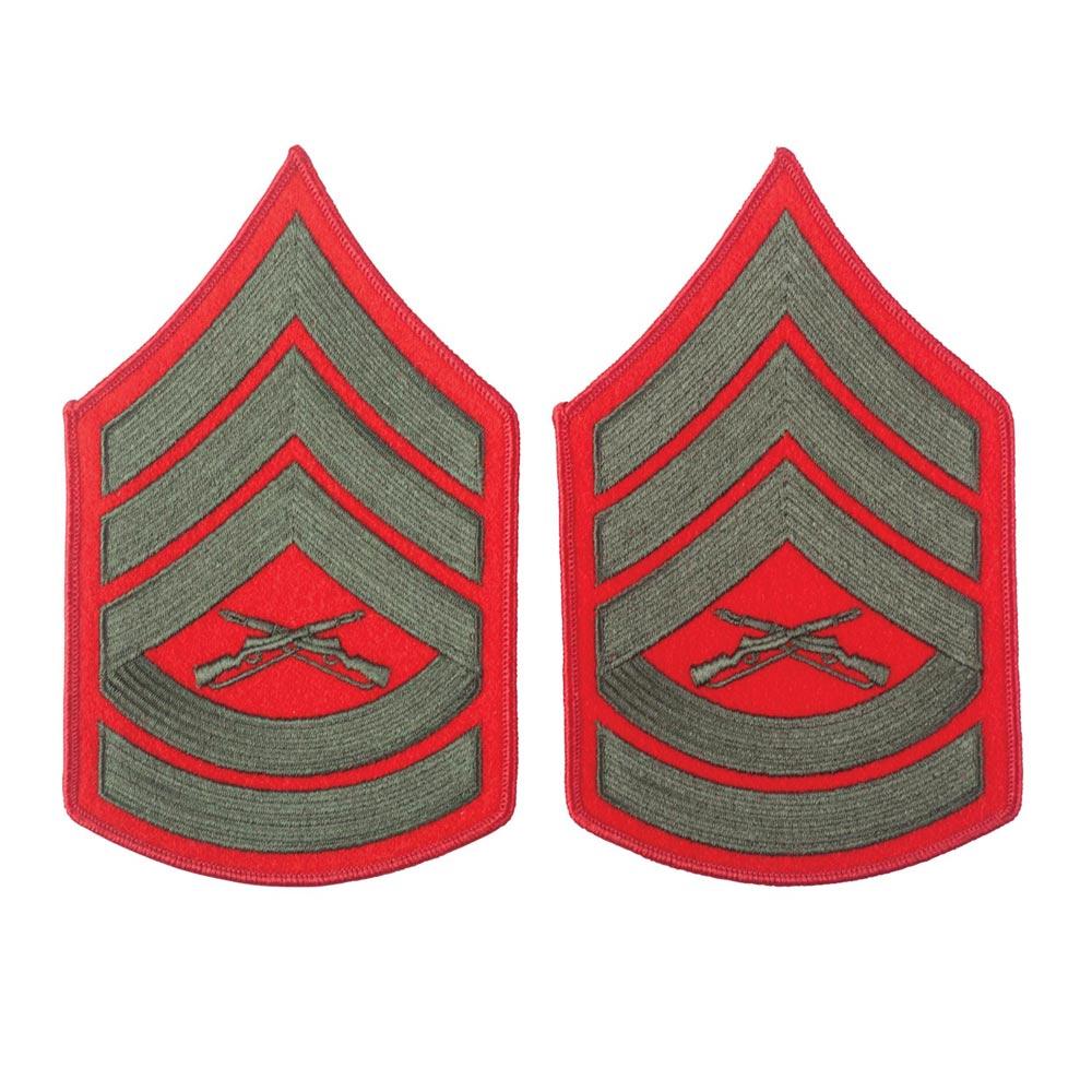 Green on Red Chevrons - SGT GRIT