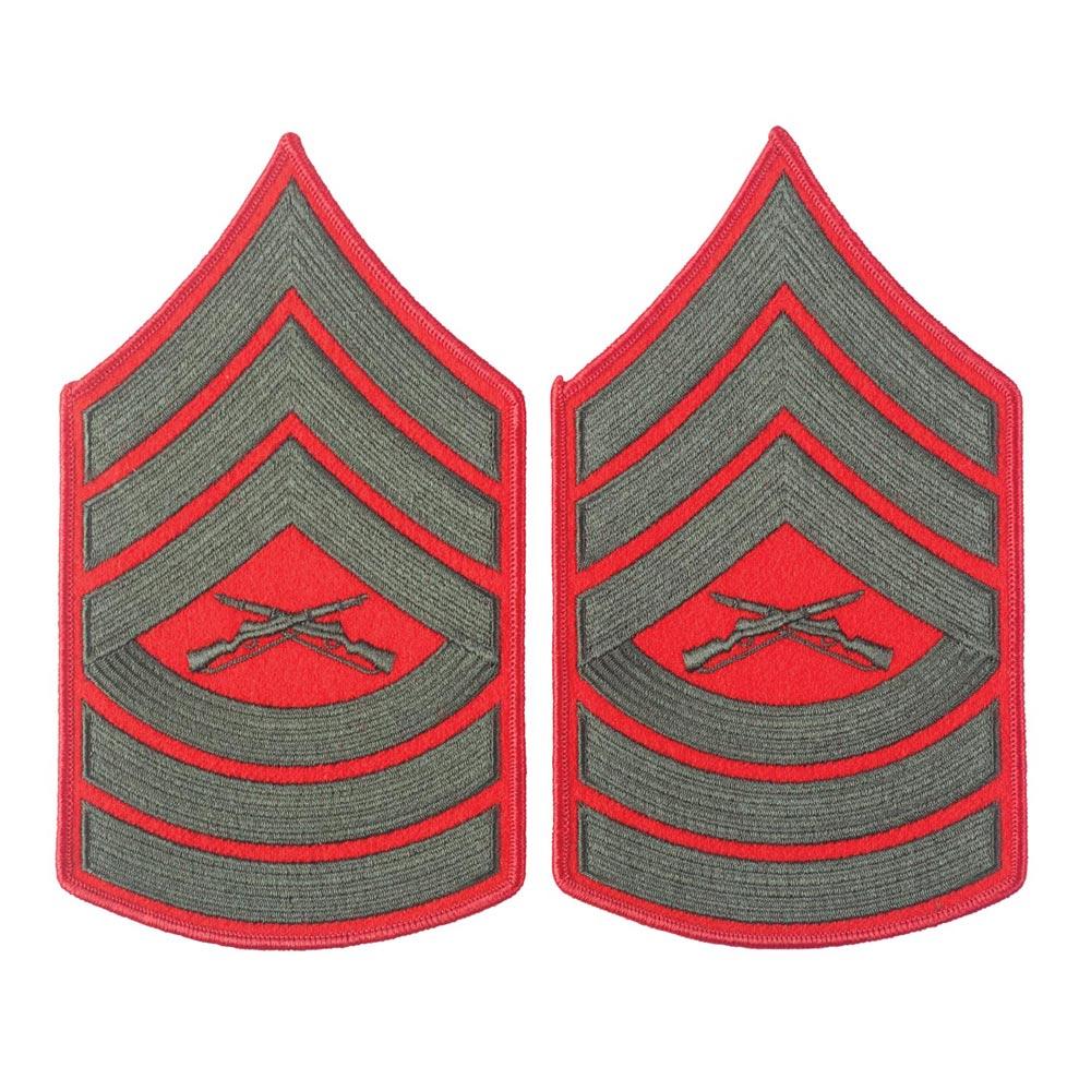 Green on Red Chevrons - SGT GRIT