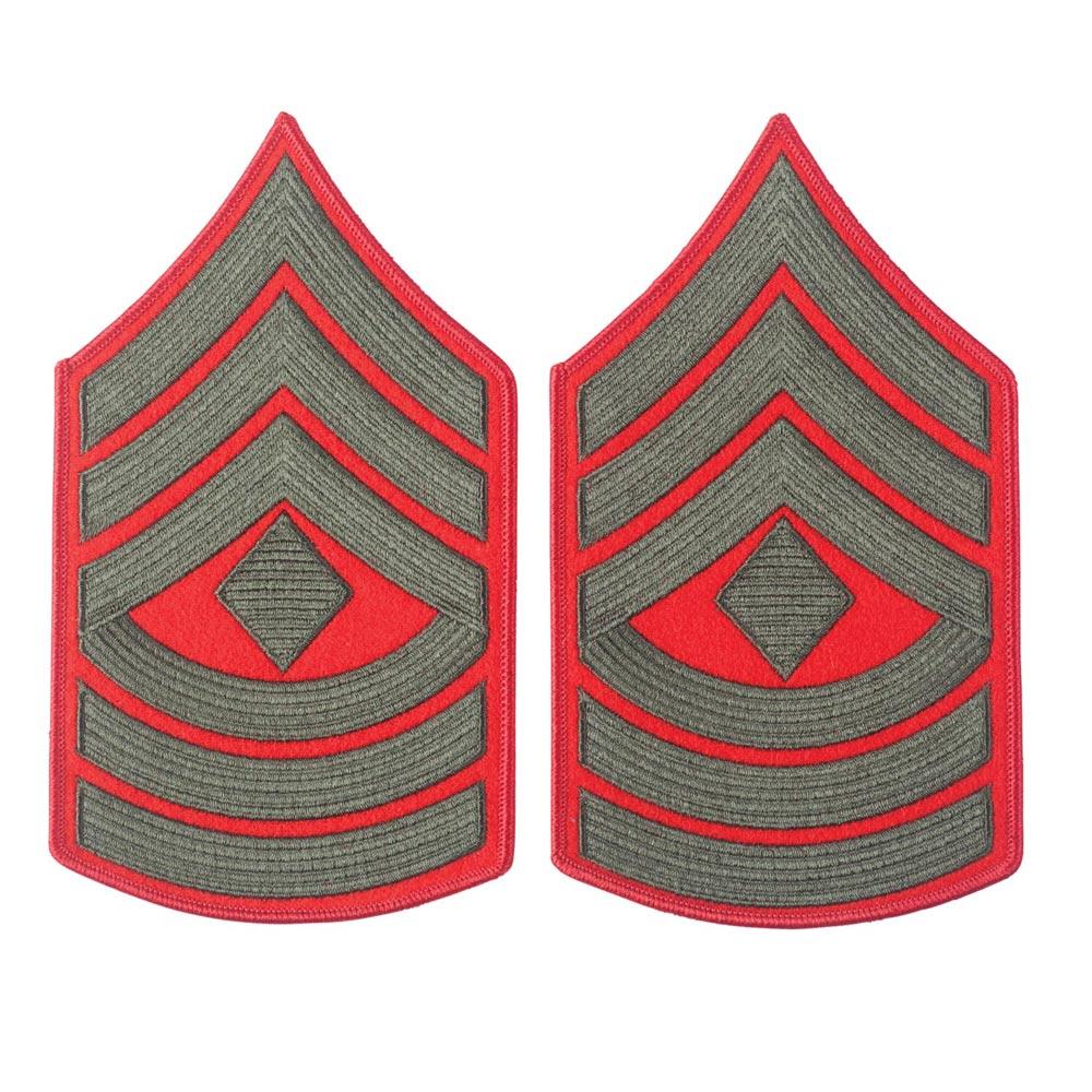 Green on Red Chevrons - SGT GRIT