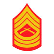 Master Sergeant Red and Gold Rank Insignia Decal - SGT GRIT