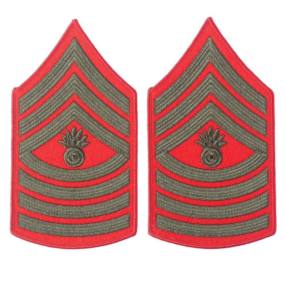 Green on Red Female Chevrons - SGT GRIT