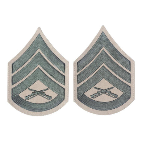 Green on Khaki Female Chevrons - SGT GRIT