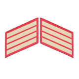 Gold on Red Female Service Stripes - SGT GRIT