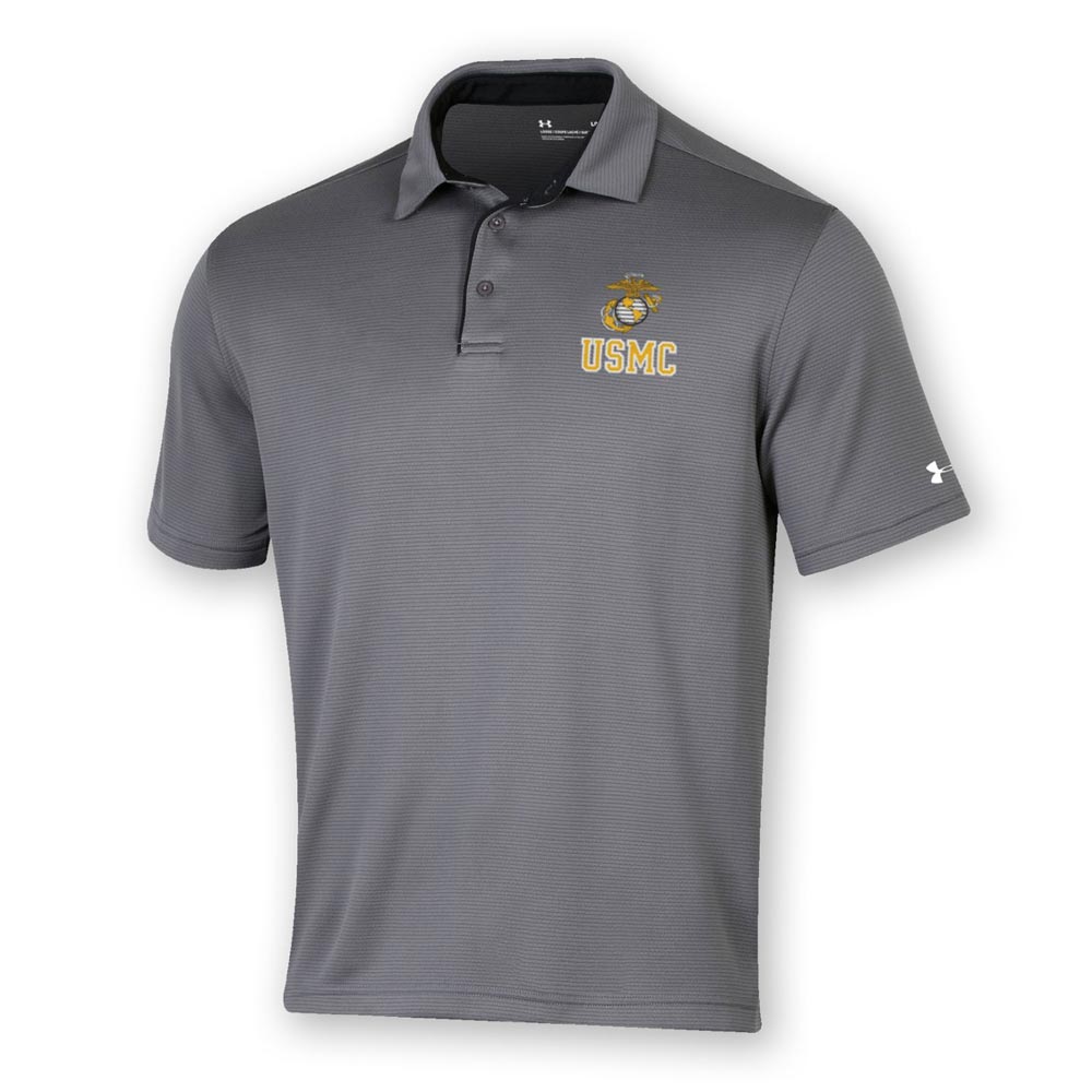Usmc polo shirt under armour sales