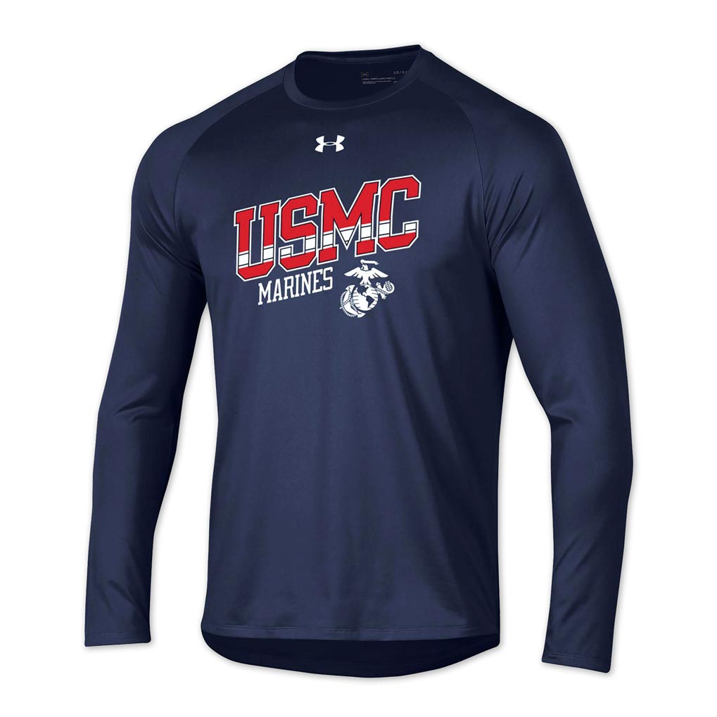 Under Armour USMC Marines Long Sleeve Tech Tee - SGT GRIT