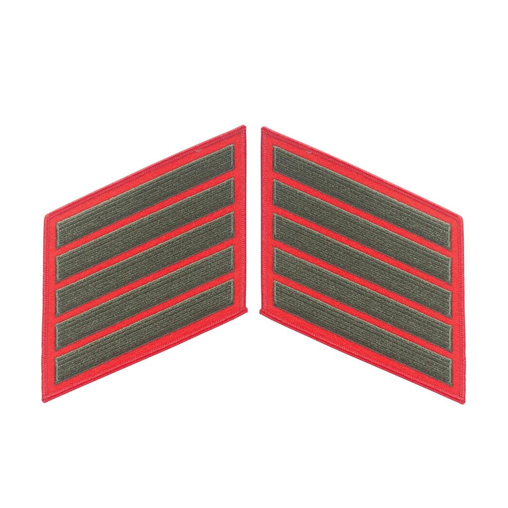 Green on Red Service Stripes - SGT GRIT