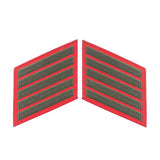 Green on Red Service Stripes - SGT GRIT