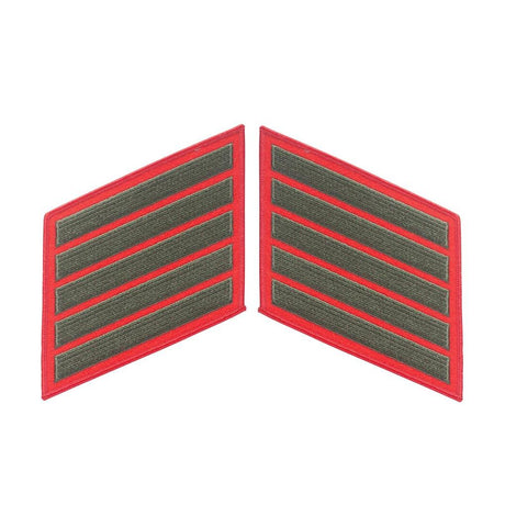 Green on Red Service Stripes - SGT GRIT