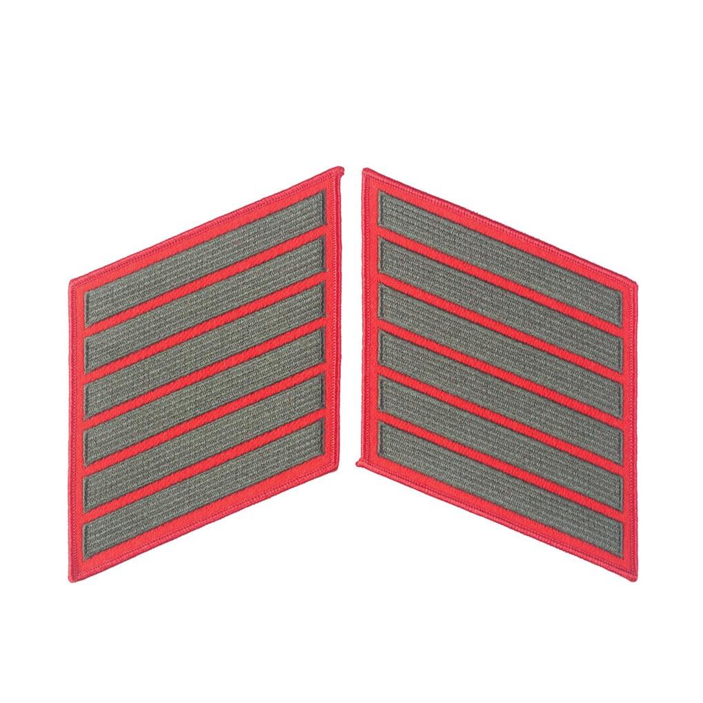 Green on Red Service Stripes - SGT GRIT