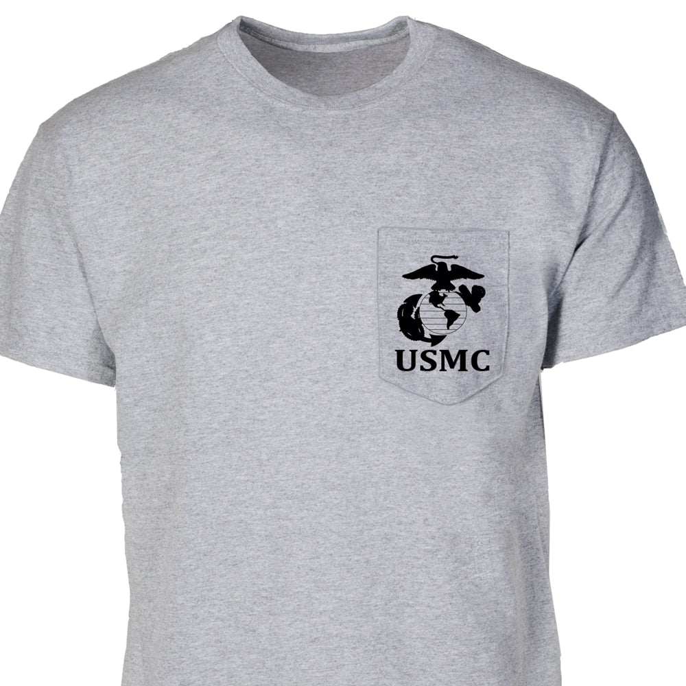 Marines Pocket T-Shirt with EGA — SGT GRIT