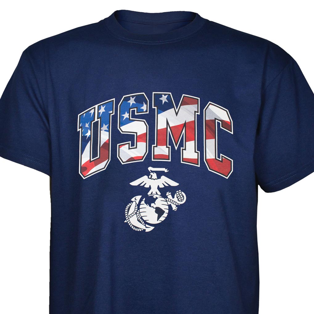 USMC Marines Flag Letter T-Shirt - SGT GRIT