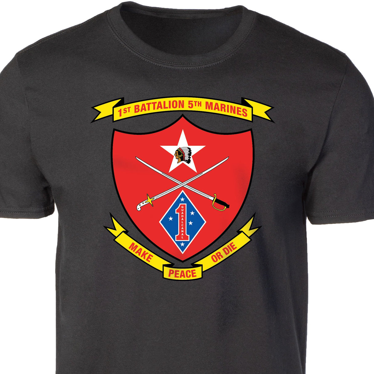 1st Battalion 5th Marines T-shirt - SGT GRIT