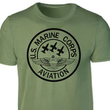 Red Marine Corps Aviation T-shirt - SGT GRIT